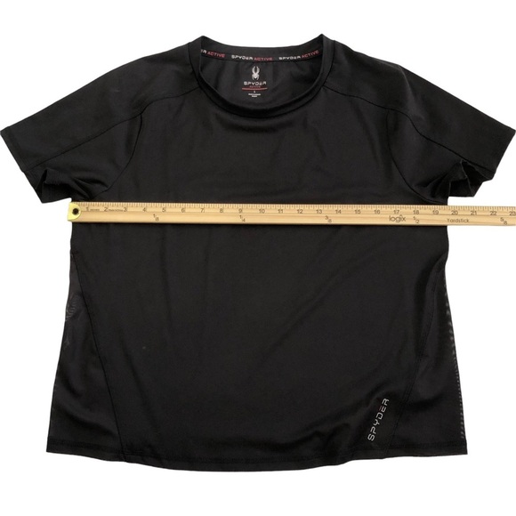 Spyder Activewear Workout Crop Top with mesh and cutout on the back Size Large - Picture 6 of 6